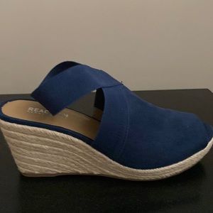 Blue suede espadrilles sling back brand new size 8 Kenneth Cole reaction